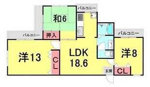 ユートピア中山手の物件間取画像